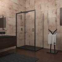 Душевой угол раздвижной прямоугольный RV040B-15090-01-C1 1500х900х1850 Цвет профиля Хром Стекло Прозрачное Veconi