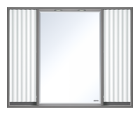 BALATON -100 Зеркало-шкаф, комбинированный BAL-04100-01-01 Brevita