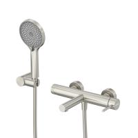 Смеситель для ванны и душа в комплекте с ручным душем, шлангом и держателем RELAX-VD-IN сатин   Cezares