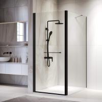 Душевой уголок RGW PA-148B (PA-103B + Z-050-2B + O-204B) прямоугольный   60*120*195 020814862-14 профиль Чёрный стекло Прозрачное 6 мм RGW