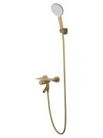 Смеситель для ванны с душем WONZON & WOGHAND CLICK, Брашированное золото (WW-FE05L221-BG)