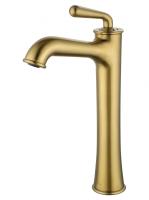 Смеситель для раковины высокий WONZON & WOGHAND STEAM, Брашированное золото (WW-88239008-BG)