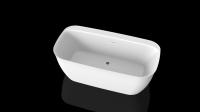 Акриловая ванна ART&MAX AM-316-1600-800 пристенная со сливом-переливом (донный клапан клик-клак, сифон в комплекте) ART&MAX