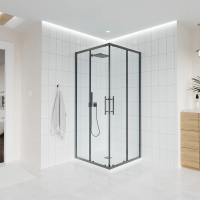 Душевой угол раздвижной E3-GR-12090-01-C9 1200х900x1950 Цвет профиля Графит брашинг Стекло  Прозрачное Veconi