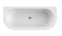 Акриловая ванна пристенная SLIM WALL-180-80-60-NERO-SET  CEZARES