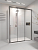 Душевой угол раздвижной 1100х1000x2000 цвет профиля Графит брашинг стекло прозрачное PR3/R-SP-110100-01-GR-C4 Premium Veconi