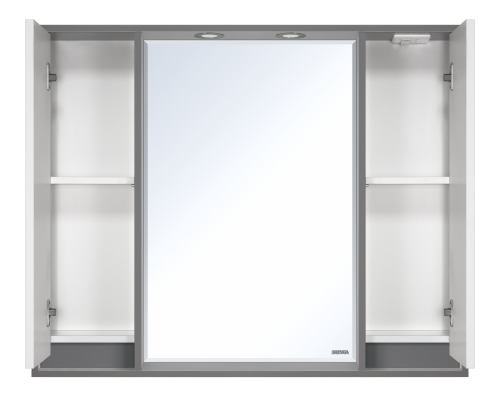 BALATON -100 Зеркало-шкаф, комбинированный BAL-04100-01-01 Brevita