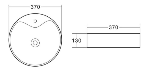 Раковина накладная керамическая круглая  BB1400 BELBAGNO